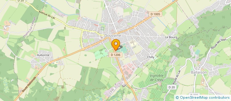 localisation de l'entreprise MJC MAISON POUR TOUS à DOUVAINE