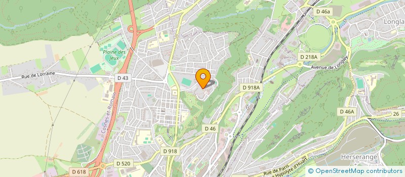 localisation de l'entreprise MJC MAISON POUR TOUS à LONGWY