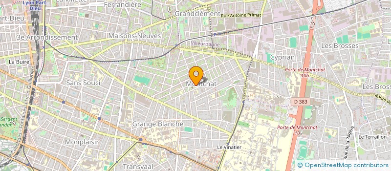 localisation de l'entreprise MJC MONTCHAT  LYON