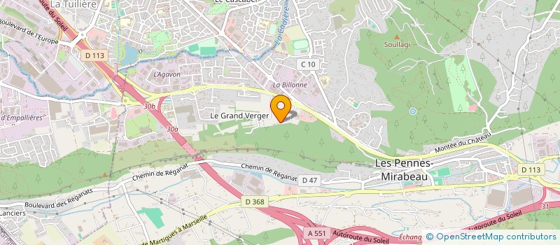 localisation de l'entreprise MJCA AUTO à LES PENNES-MIRABEAU