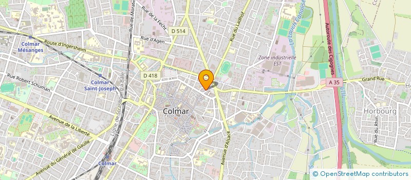 localisation de l'entreprise MJCF PRET IMMOBILIER à COLMAR