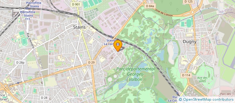 localisation de l'entreprise MJD TRANSPORTS à STAINS
