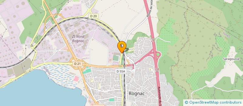 localisation de l'entreprise MJF  ROGNAC