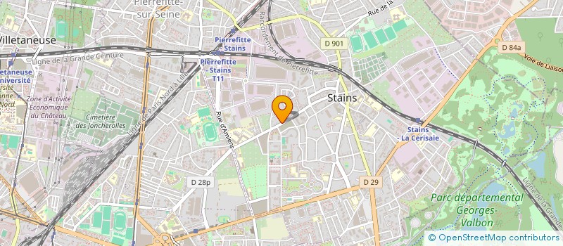 localisation de l'entreprise MJF AUTO à STAINS