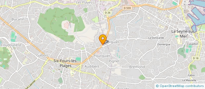 localisation de l'entreprise MJF CONSULTING à SIX-FOURS-LES-PLAGES