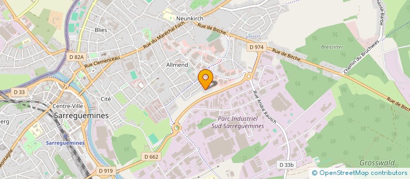 localisation de l'entreprise MJF IMMO à SARREGUEMINES