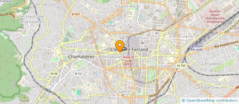 localisation de l'entreprise MJH DISTRIBUTION à CLERMONT-FERRAND