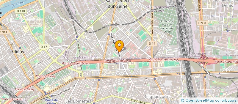 localisation de l'entreprise MJH TROIS BORNES à SAINT-OUEN-SUR-SEINE