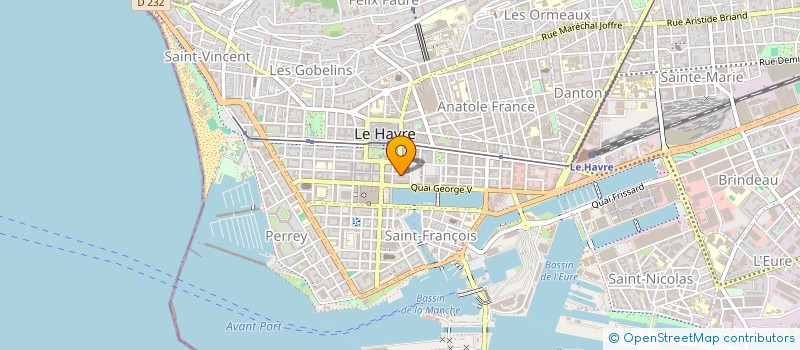localisation de l'entreprise MJK TRANSIT IMPORT/EXPORT à LE HAVRE