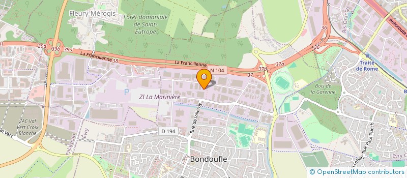 localisation de l'entreprise MJKM  BONDOUFLE