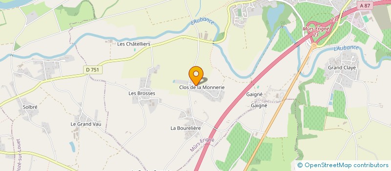 localisation de l'entreprise MJL  MURS-ERIGNE