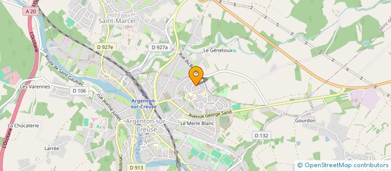 localisation de l'entreprise MJLB 36 à ARGENTON-SUR-CREUSE