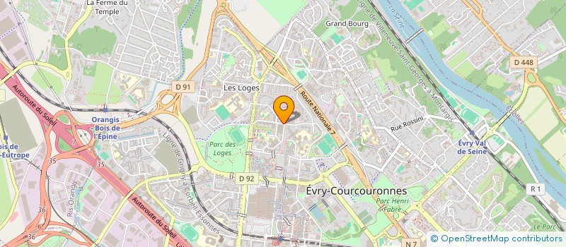 localisation de l'entreprise MJM COIFFURE à EVRY-COURCOURONNES