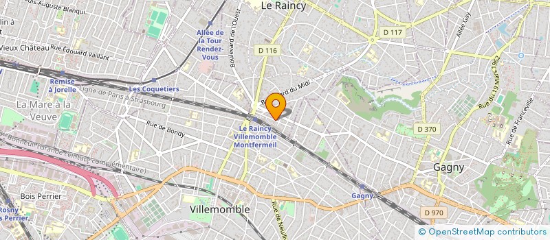 localisation de l'entreprise MJM DIFFUSION à LE RAINCY