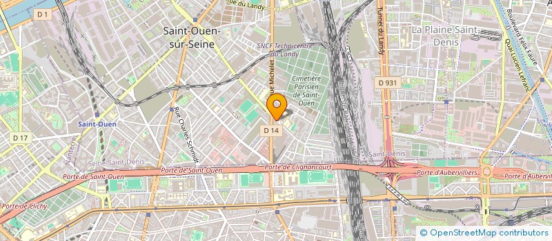 localisation de l'entreprise MJM GLOBAL ART à SAINT-OUEN-SUR-SEINE