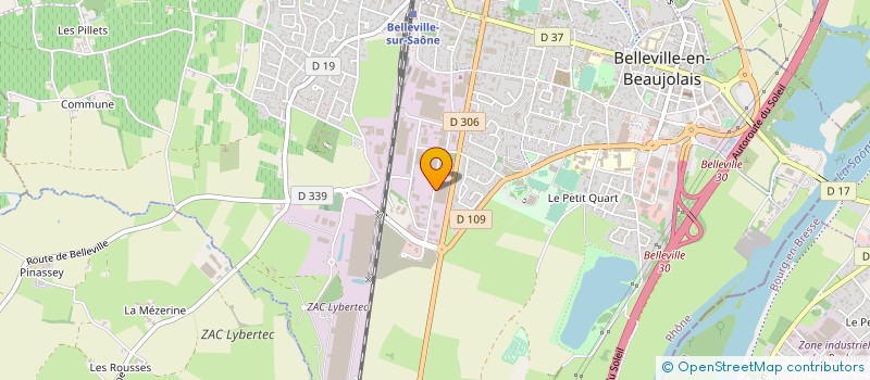 localisation de l'entreprise MJM INDUSTRIE  BELLEVILLE-EN-BEAUJOLAIS