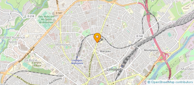 localisation de l'entreprise MJM ISO DECO à LIMOGES