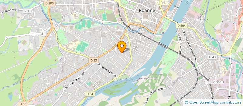 localisation de l'entreprise MJM SYSTEME à ROANNE