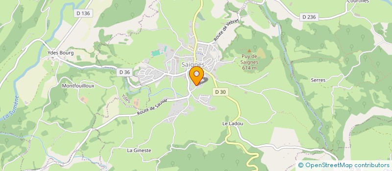 localisation de l'entreprise MJP à SAIGNES