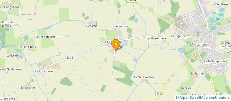 localisation de l'entreprise MJP  MESANGER