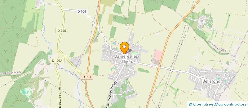 localisation de l'entreprise MJP  ASNIERES-LES-DIJON