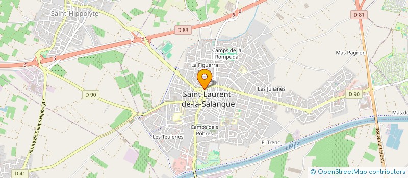 localisation de l'entreprise MJPL IMMOBILIER  SAINT-LAURENT-DE-LA-SALANQUE