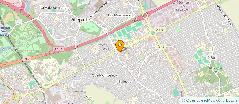 localisation de l'entreprise MJRR ECHAFAUDAGE à VILLEPINTE