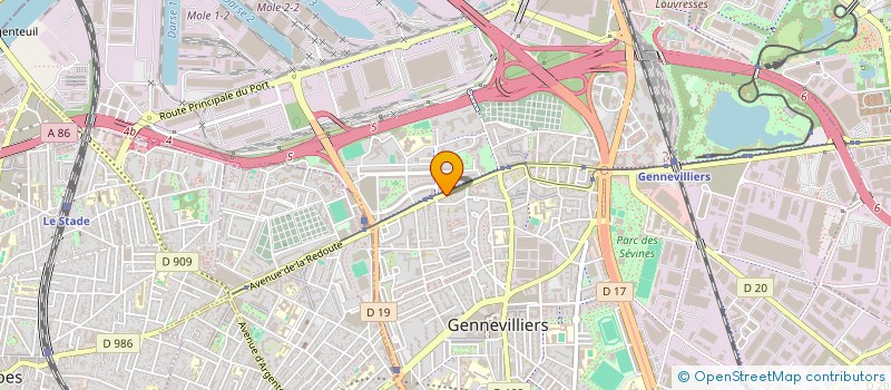 localisation de l'entreprise MJS à GENNEVILLIERS