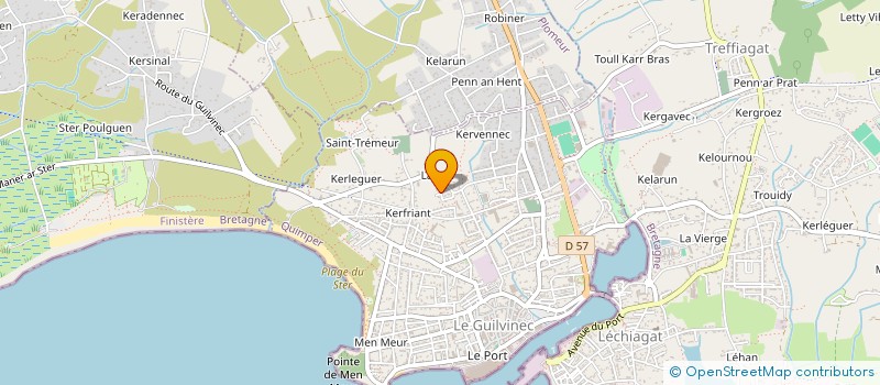 localisation de l'entreprise MJS  GUILVINEC