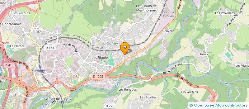 localisation de l'entreprise MJS CAVEL  ARGONAY