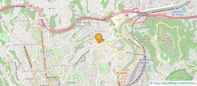 localisation de l'entreprise MJT TRANSPORTS à NICE