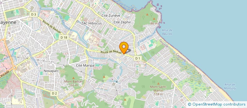 localisation de l'entreprise MK//1  CAYENNE