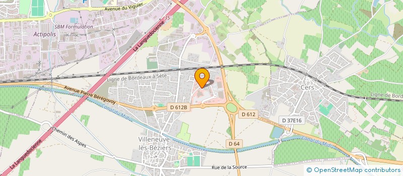 localisation de l'entreprise MK 34 à VILLENEUVE-LES-BEZIERS