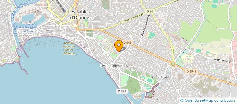 localisation de l'entreprise MK à LES SABLES D'OLONNE