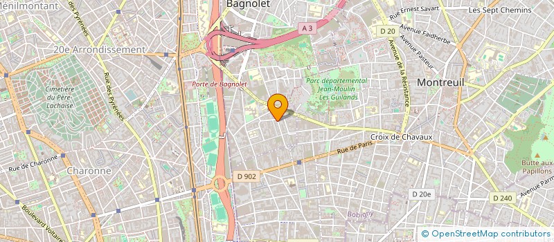 localisation de l'entreprise MK  BAGNOLET