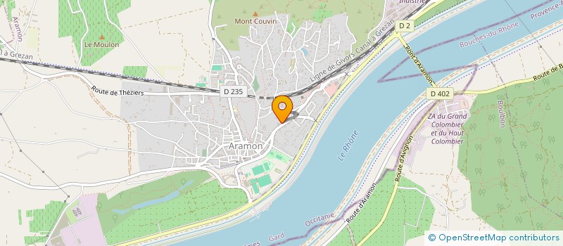 localisation de l'entreprise MK AUTO  ARAMON