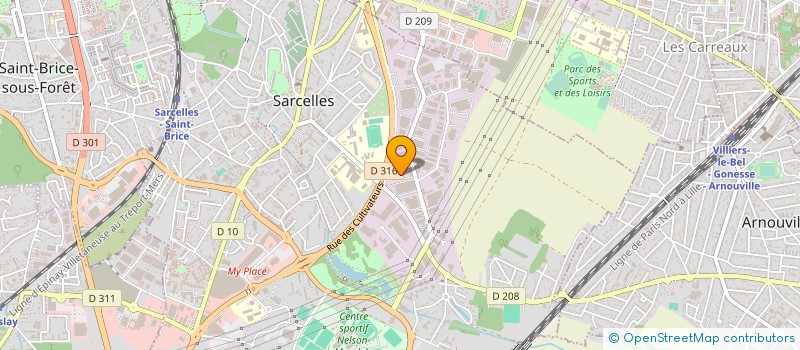 localisation de l'entreprise MK BAT  SARCELLES