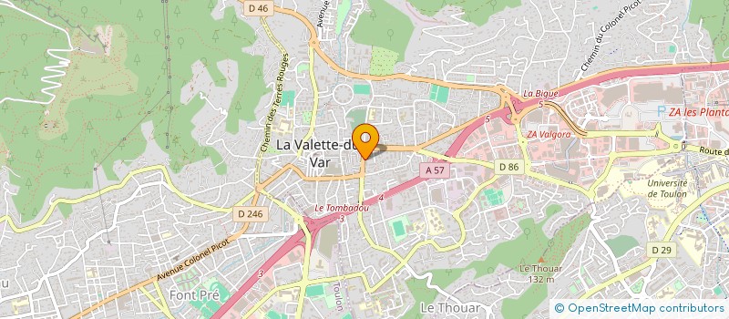 localisation de l'entreprise MK CARPENTIER à LA VALETTE-DU-VAR