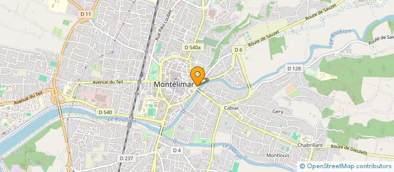 localisation de l'entreprise MK COIFFURE à MONTELIMAR