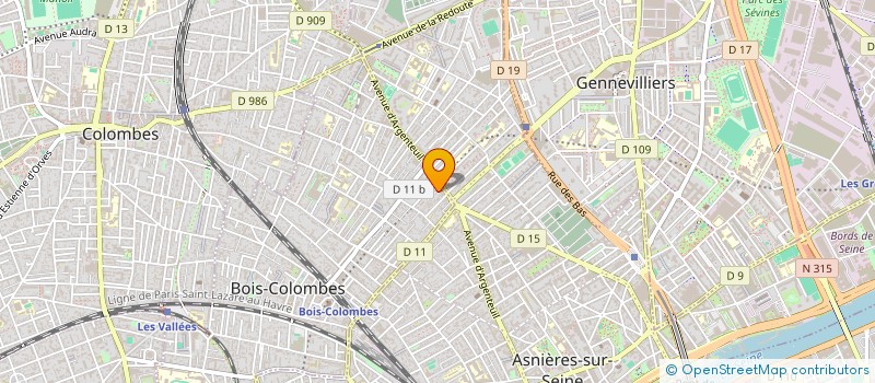 localisation de l'entreprise MK CONSTRUCTION à BOIS-COLOMBES