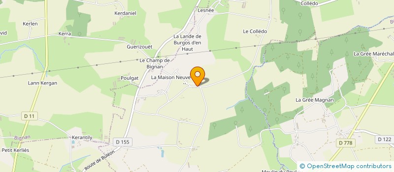 localisation de l'entreprise MK COUVERTURE  GUEHENNO