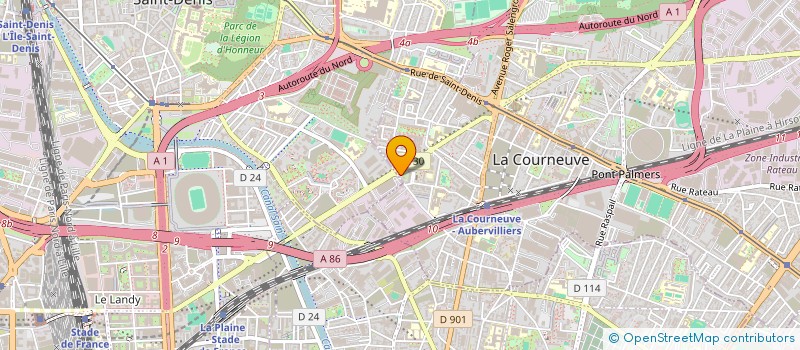 localisation de l'entreprise MK.DG à LA COURNEUVE