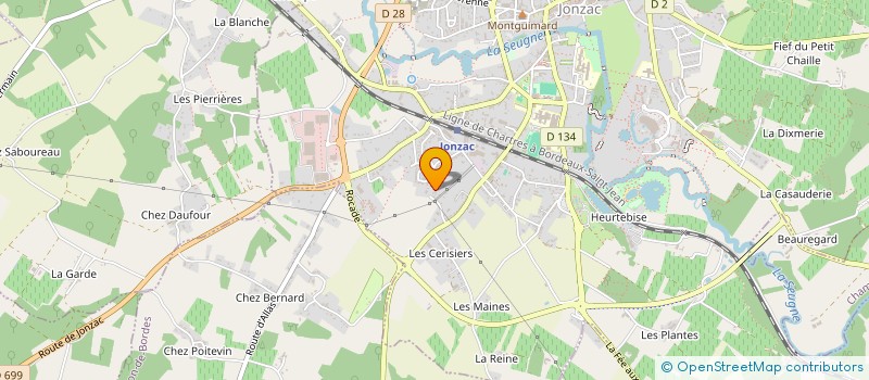 localisation de l'entreprise MK EVASION  JONZAC