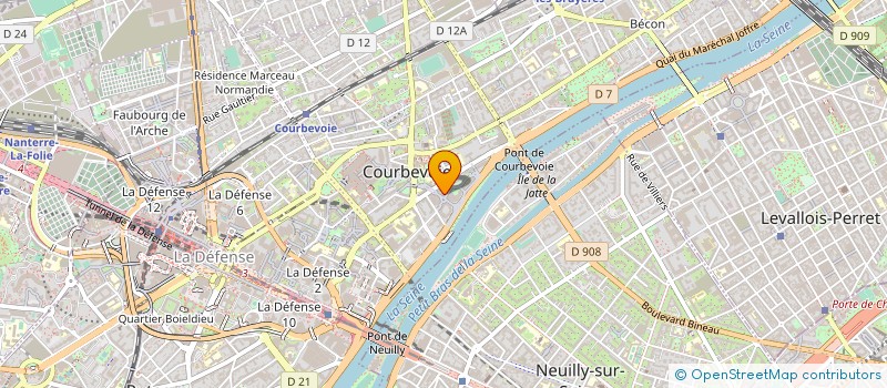 localisation de l'entreprise MK GEOMETRE TOPOGRAPHE à COURBEVOIE