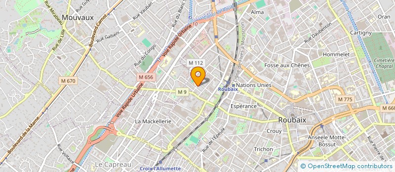 localisation de l'entreprise MK INVEST  ROUBAIX