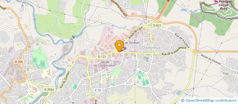 localisation de l'entreprise MK J.GRIMAUD à DAVEZIEUX