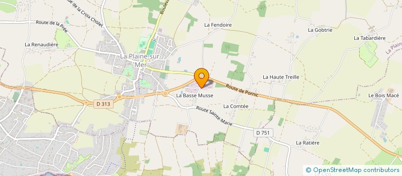localisation de l'entreprise MK LA BASSE MUSSE à LA PLAINE-SUR-MER