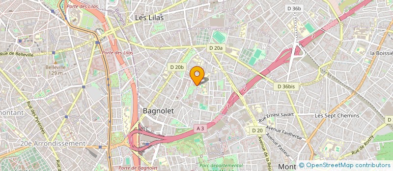 localisation de l'entreprise MK LOCATIONS à BAGNOLET
