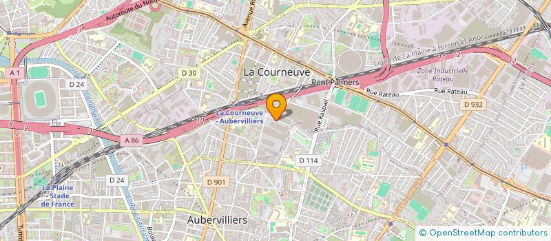 localisation de l'entreprise MK RENOVATION à LA COURNEUVE