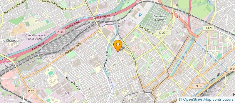 localisation de l'entreprise MK TOITURE  WITTENHEIM